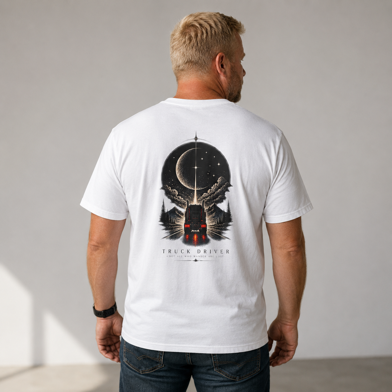 Not All Who Wander Are Lost Semi T-Shirt, Truck Driver Tee Shirt