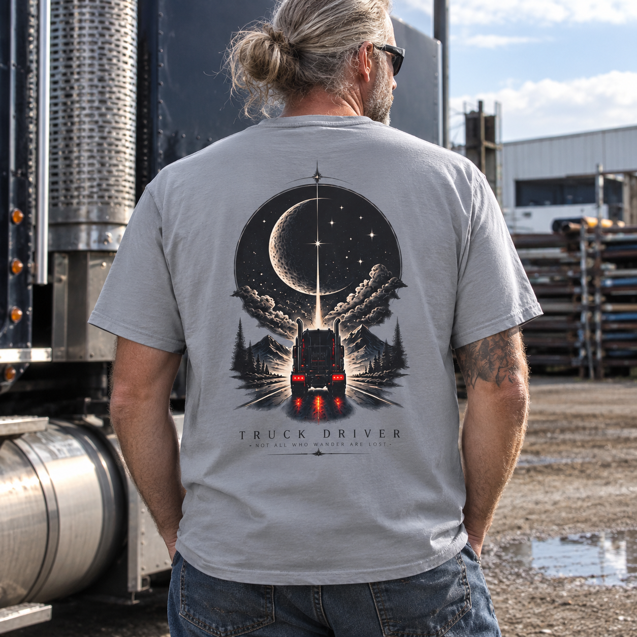 Not All Who Wander Are Lost Semi T-Shirt, Truck Driver Tee Shirt