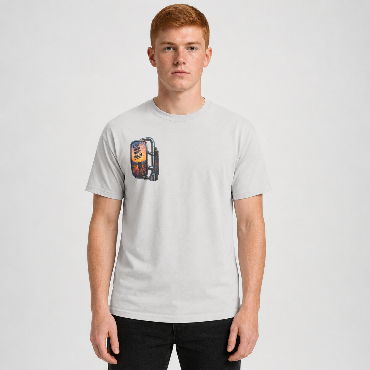 Less Talk More Miles Semi T-Shirt, Truck Driver Graphic Tee Shirt
