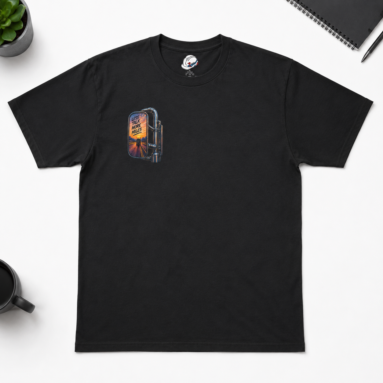 Less Talk More Miles Semi T-Shirt, Truck Driver Graphic Tee Shirt