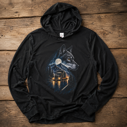 Midnight Run Wolf Semi Sweater, Truck Driver Sweater