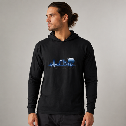 Eat Sleep Drive Repeat Sweater, Trucker Pullover