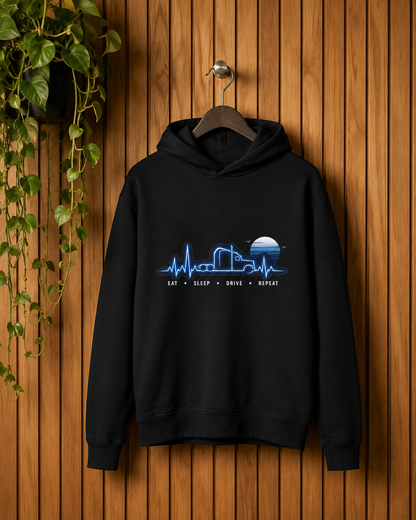 Eat Sleep Drive Repeat Sweater, Trucker Pullover