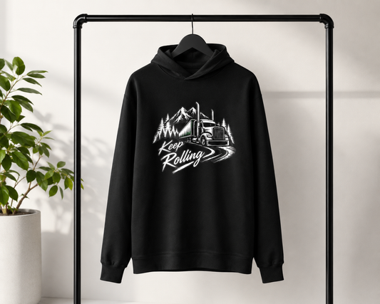 Keep Rolling Sweater, Trucker Pullover
