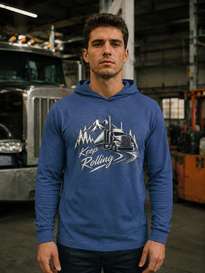 Keep Rolling Sweater, Trucker Pullover