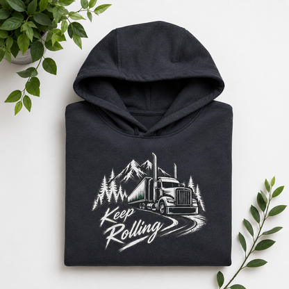 Keep Rolling Sweater, Trucker Pullover