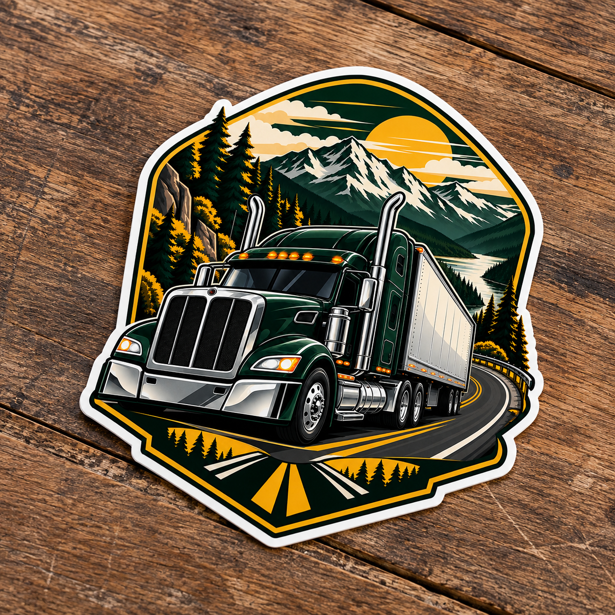 Mountain Haul Semi Sticker, Truck Driver Sticker