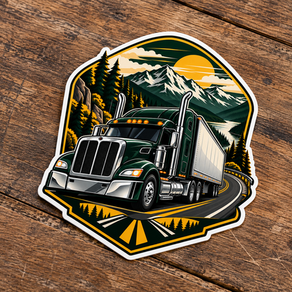 Mountain Haul Semi Sticker, Truck Driver Sticker