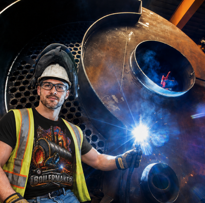 Boilermaker Fire & Steel T-Shirt, Pressure Vessel Welding Shirt