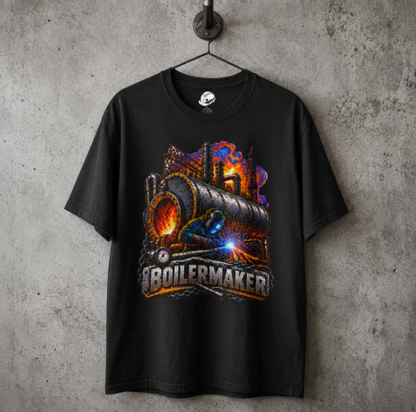 Boilermaker Fire & Steel T-Shirt, Pressure Vessel Welding Shirt