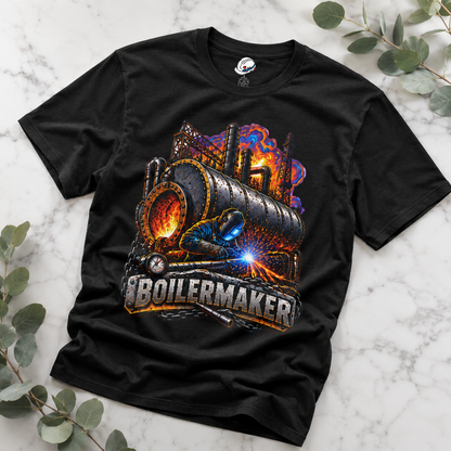 Boilermaker Fire & Steel T-Shirt, Pressure Vessel Welding Shirt