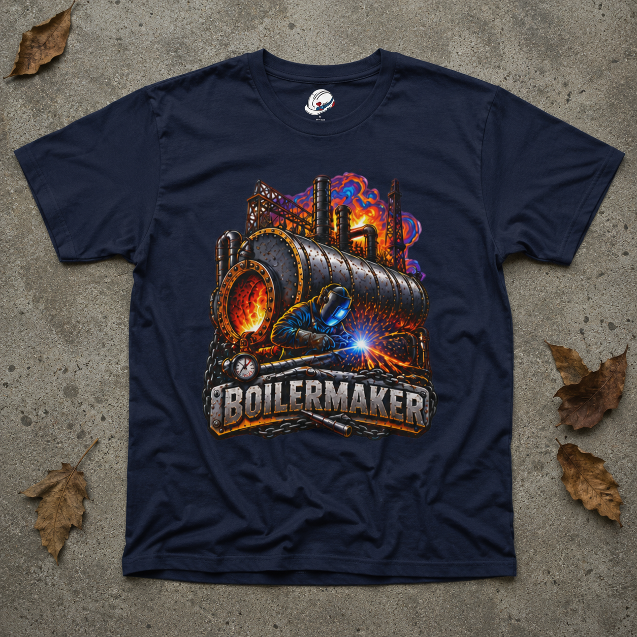 Boilermaker Fire & Steel T-Shirt, Pressure Vessel Welding Shirt