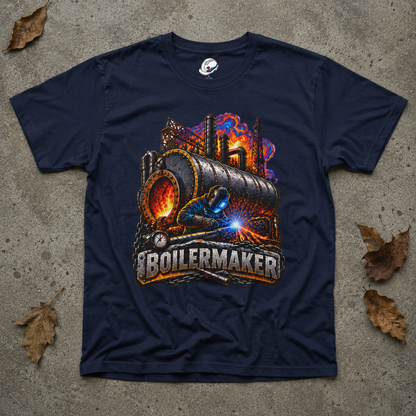 Boilermaker Fire & Steel T-Shirt, Pressure Vessel Welding Shirt