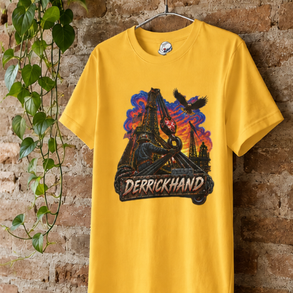 Derrickhand Oilfield T-Shirt, Derrick Hand Drilling Rig Work Shirt