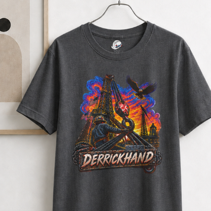 Derrickhand Oilfield T-Shirt, Derrick Hand Drilling Rig Work Shirt