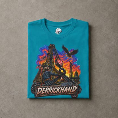 Derrickhand Oilfield T-Shirt, Derrick Hand Drilling Rig Work Shirt