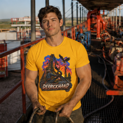 Derrickhand Oilfield T-Shirt, Derrick Hand Drilling Rig Work Shirt