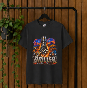 Driller Oilfield T-Shirt,  Driller Rig Work Tee Shirt