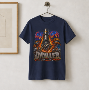 Driller Oilfield T-Shirt,  Driller Rig Work Tee Shirt
