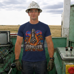 Driller Oilfield T-Shirt,  Driller Rig Work Tee Shirt