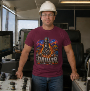 Driller Oilfield T-Shirt,  Driller Rig Work Tee Shirt