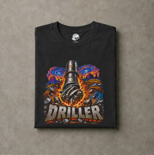 Driller Oilfield T-Shirt,  Driller Rig Work Tee Shirt