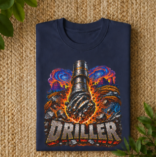 Driller Oilfield T-Shirt,  Driller Rig Work Tee Shirt