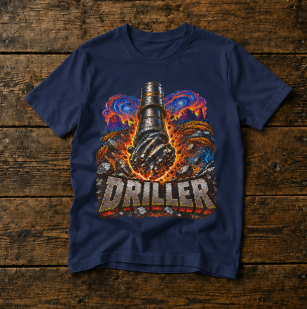 Driller Oilfield T-Shirt,  Driller Rig Work Tee Shirt