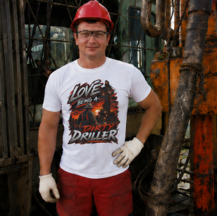 Love Being A Dirty Driller T-Shirt, Drilling Oilfield Rig Hand Shirt