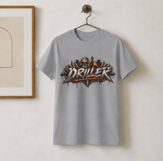 Driller Skull T-Shirt, Derrickhand Oilfield Rig Hand Shirt