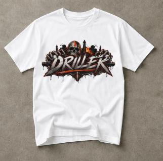 Driller Skull T-Shirt, Derrickhand Oilfield Rig Hand Shirt