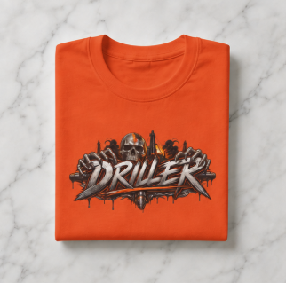 Driller Skull T-Shirt, Derrickhand Oilfield Rig Hand Shirt