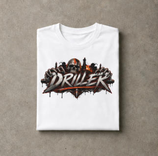 Driller Skull T-Shirt, Derrickhand Oilfield Rig Hand Shirt