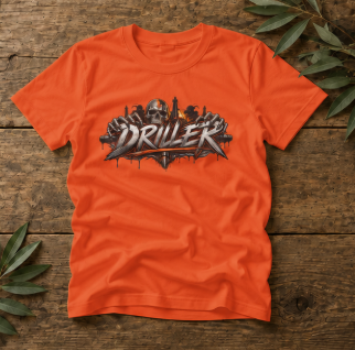 Driller Skull T-Shirt, Derrickhand Oilfield Rig Hand Shirt