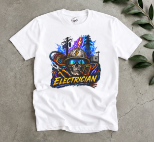 Electrician High Voltage T-Shirt, Electrical Trades Power Crew Work Shirt