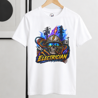 Electrician High Voltage T-Shirt, Electrical Trades Power Crew Work Shirt