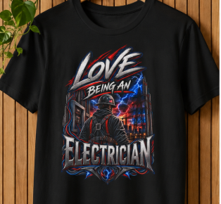 Love Being An Electrician T-Shirt, Electrical Trades Work Shirt