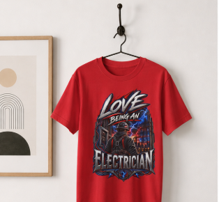 Love Being An Electrician T-Shirt, Electrical Trades Work Shirt