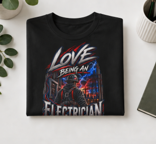 Love Being An Electrician T-Shirt, Electrical Trades Work Shirt