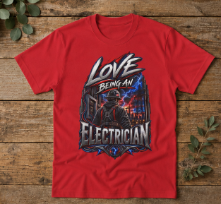 Love Being An Electrician T-Shirt, Electrical Trades Work Shirt