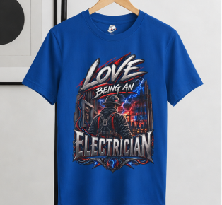Love Being An Electrician T-Shirt, Electrical Trades Work Shirt