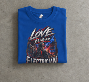 Love Being An Electrician T-Shirt, Electrical Trades Work Shirt