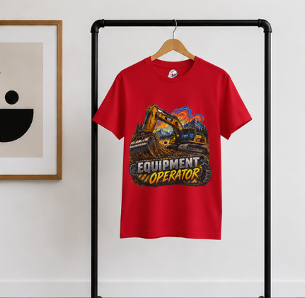 Equipment Operator Excavator T-Shirt, Heavy Equipment Operator Work Shirt