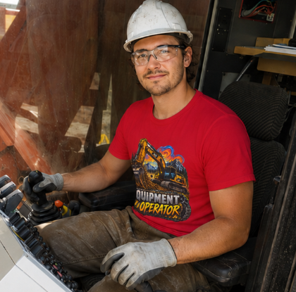 Equipment Operator Excavator T-Shirt, Heavy Equipment Operator Work Shirt