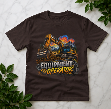 Equipment Operator Excavator T-Shirt, Heavy Equipment Operator Work Shirt