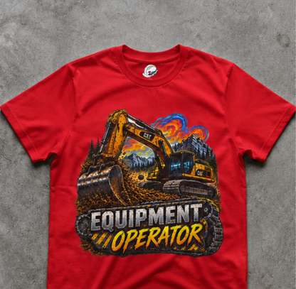 Equipment Operator Excavator T-Shirt, Heavy Equipment Operator Work Shirt