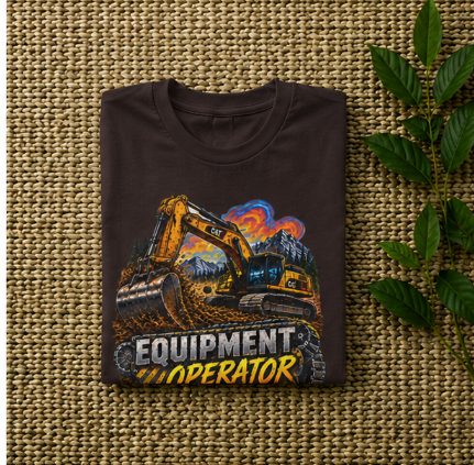 Equipment Operator Excavator T-Shirt, Heavy Equipment Operator Work Shirt