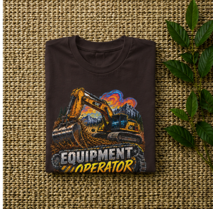 Equipment Operator Excavator T-Shirt, Heavy Equipment Operator Work Shirt
