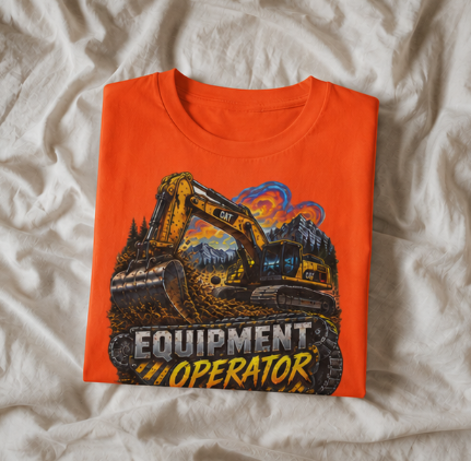 Equipment Operator Excavator T-Shirt, Heavy Equipment Operator Work Shirt