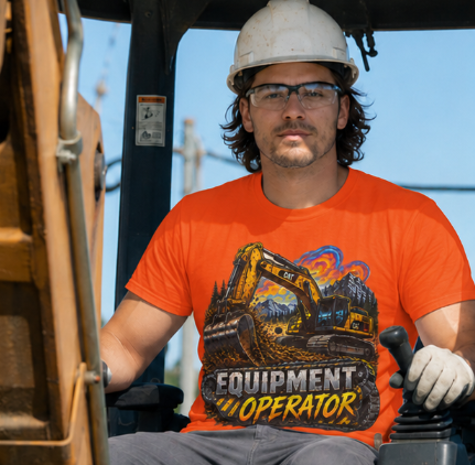 Equipment Operator Excavator T-Shirt, Heavy Equipment Operator Work Shirt